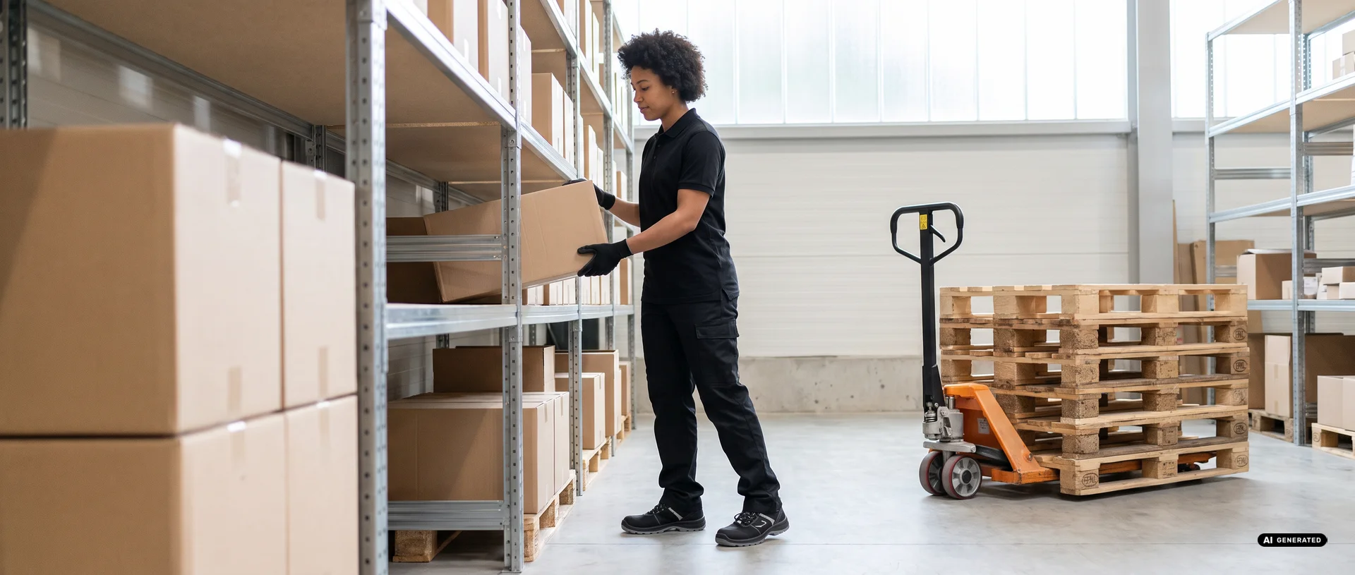 Lager der PIQO Group mit Reinigungsmaterial